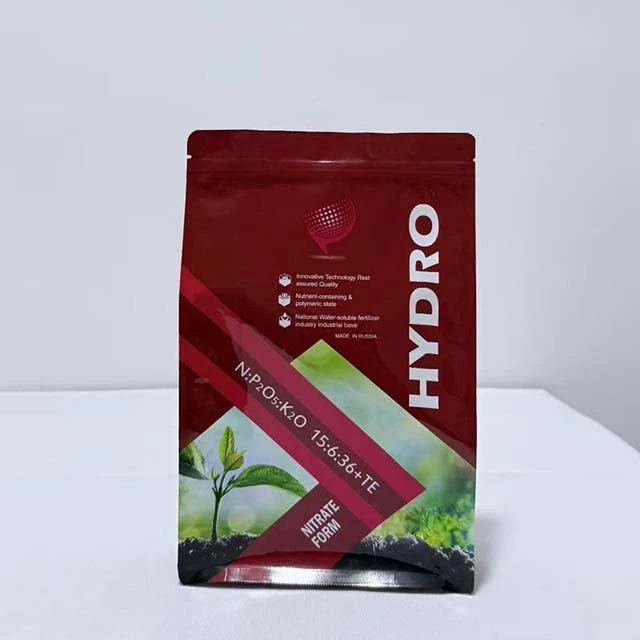 Customized Agricultural Logo Printing Resealable Eight Sided Plastic Sealed Fertilizer And Chemical Fertilizer Packaging Bags